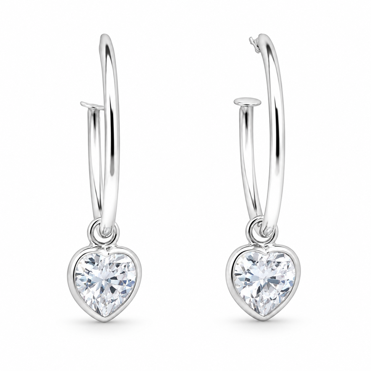 925 CZ HEART TUBE SET PRETTYWOMAN 20X1.5+8MM 2.5g