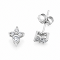 18CT WG 8/0.31ct GH DIA CROSS STUDS – 7X6 – 1.21g