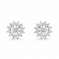 925 1ct D RBC MOISSANITE HALO STUDS – 9MM – 2g