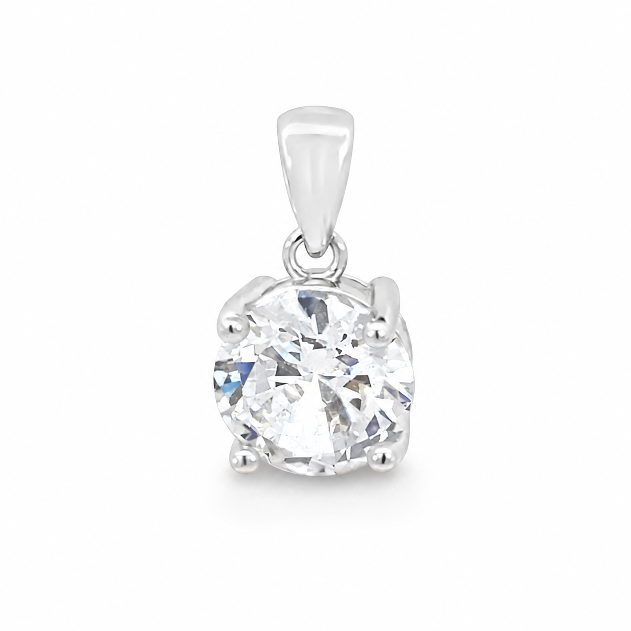 925 CZ 4 CLAW SET PENDANT – 15X8 – 1.4g