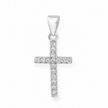 925 CZ PAVE CLAW SET CROSS – 26X12 – 0.96g