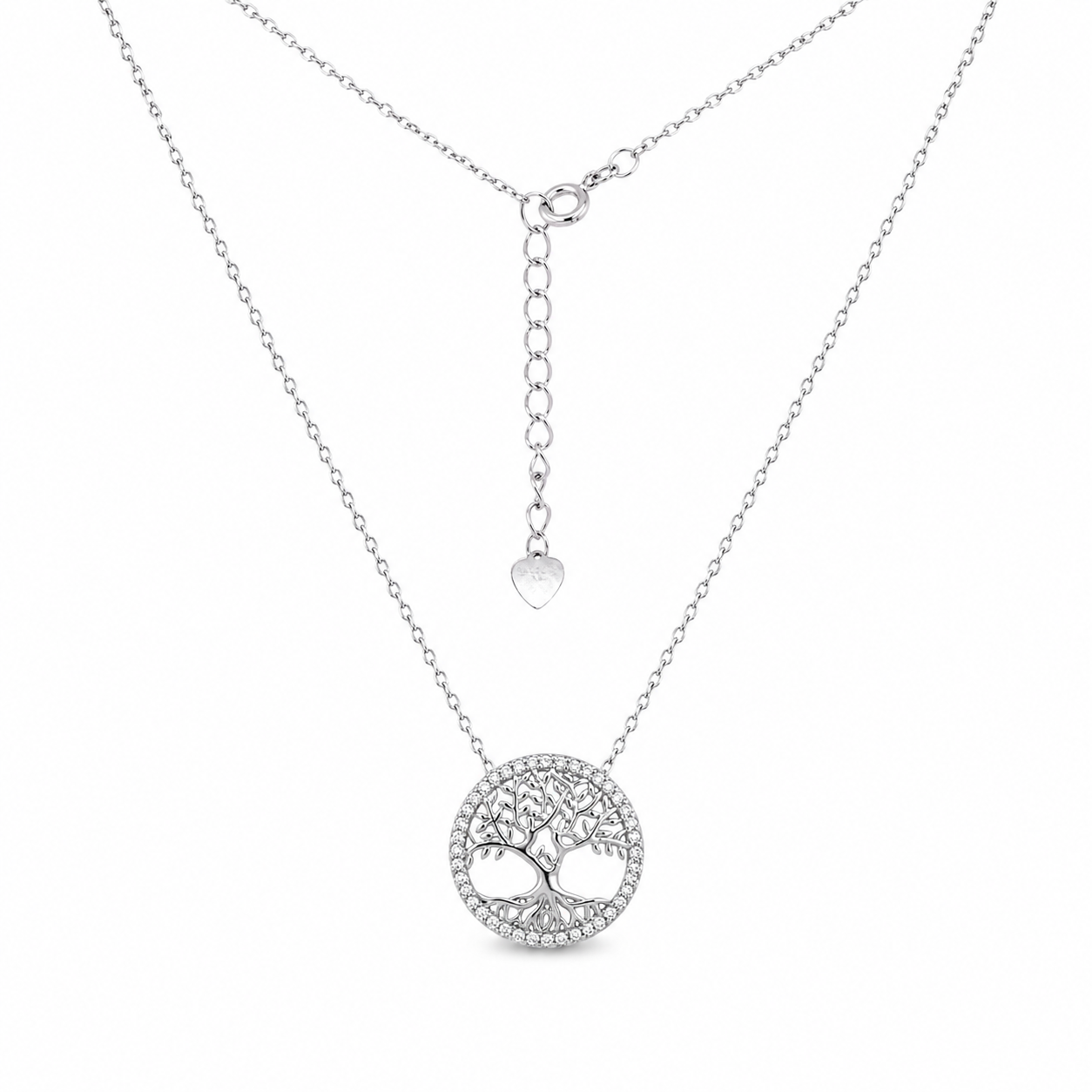 925 CZ PAVE TREE OF LIFE ANCHOR CHAIN – 16MM 2.9g