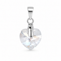 925 FACETED CLEAR SWAROVSKI HEART – 20X10 – 0.76g