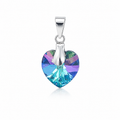 925 FACETED MYSTIC SWAROVSKI HEART – 20X10 – 0.76g