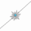 925 RG SYNTH BL OPAL+CZ BETHLEHEM STAR ANCHOR BRAC