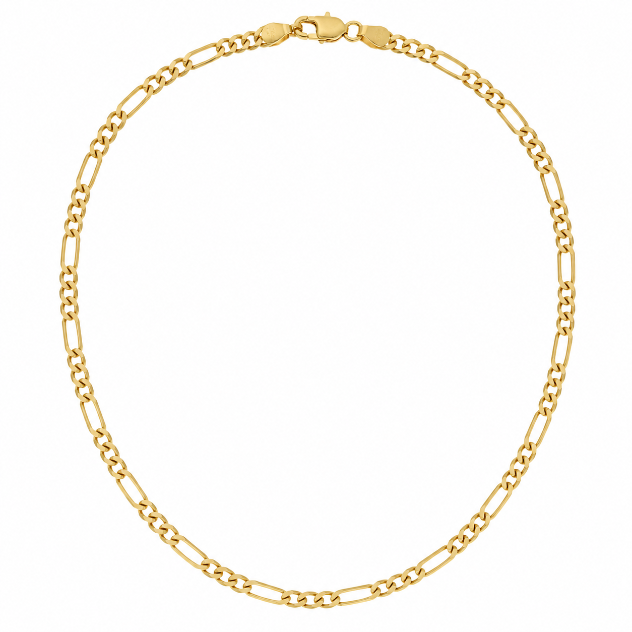 9CT YG 3X1 FIGARO CHAIN – 2.3MM