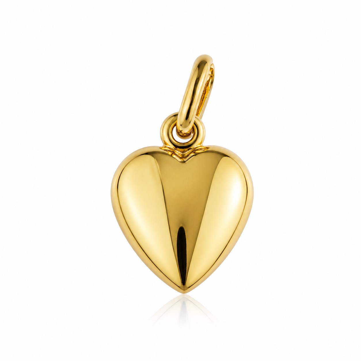 9CT YG HOLLOW HEART CHARM – 18X10 – 0.76g