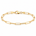 9CT YG PAPERCLIP LINK BRACELET – 2MM