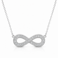 925 CZ PAVE MILLGRAIN INFINITY ANCHOR CHAIN – 20X7