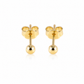 9CT YG HOLLOW PLAIN DOME STUDS – 3MM – 0.25g