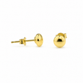 9CT YG HOLLOW PLAIN DOME STUDS – 4MM – 0.30g