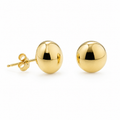 9CT YG HOLLOW PLAIN DOME STUDS – 8MM – 0.45g