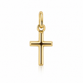 9CT YG PLAIN HOLLOW RND TUBE CROSS – 20X8 – 0.32g