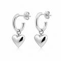925 HEART PRETTYWOMAN EARRINGS – 32X14 – 5.54g