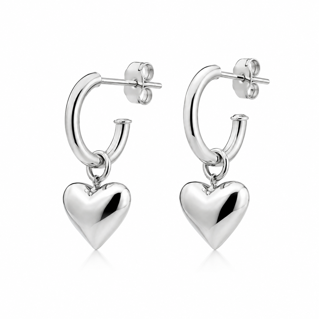 925 HEART PRETTYWOMAN EARRINGS – 32X14 – 5.54g